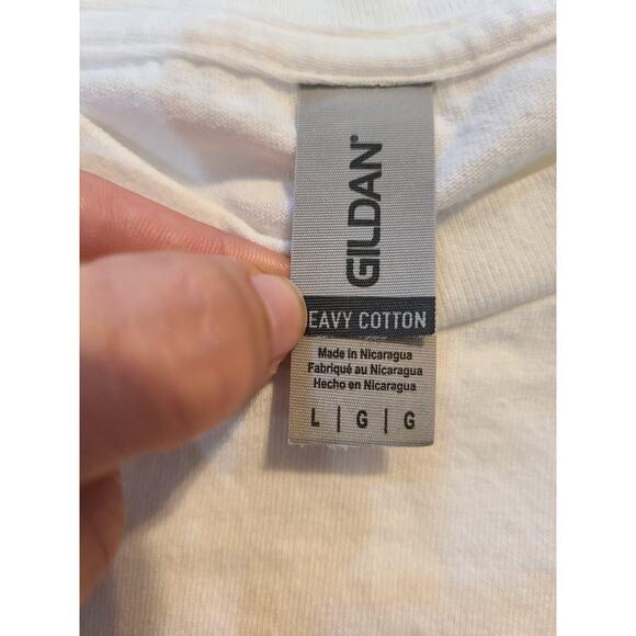 Gildan large women's white graphic tee - Picture 4 of 7